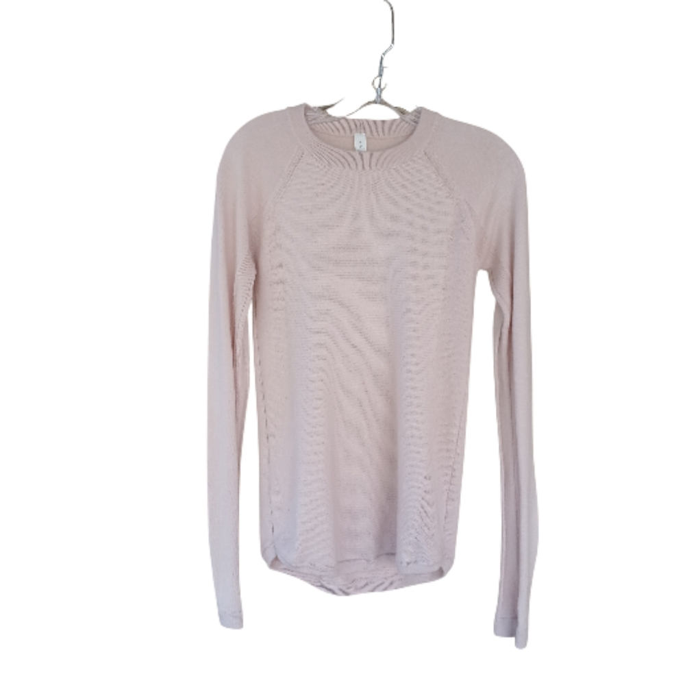 Lululemon Sunshine Coast Mink Berry Pink Merino Wool Sweater Size 4